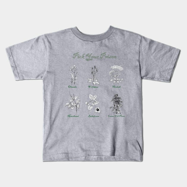 Pick Your Poison Kids T-Shirt by Kary Pearson